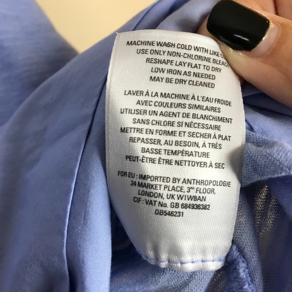 NWOT ANTHROPOLOGIE AKEMI+KIN CASCADE RUFFLE SHIRT - Picture 6 of 8